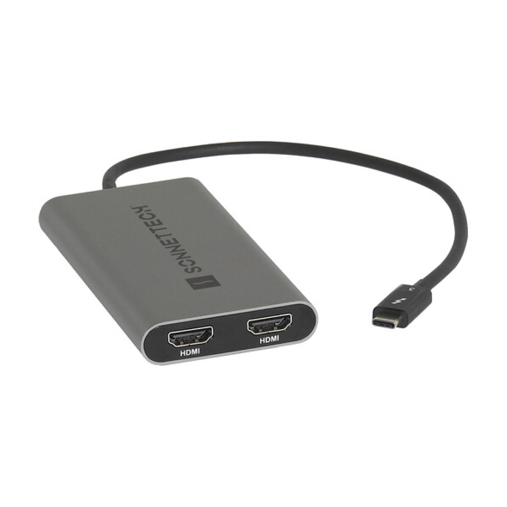 Sonnet Thunderbolt-3-to-Dual-HDMI Adapter Front View