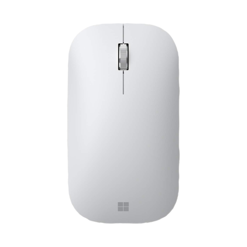 Microsoft White Modern Mouse Front View