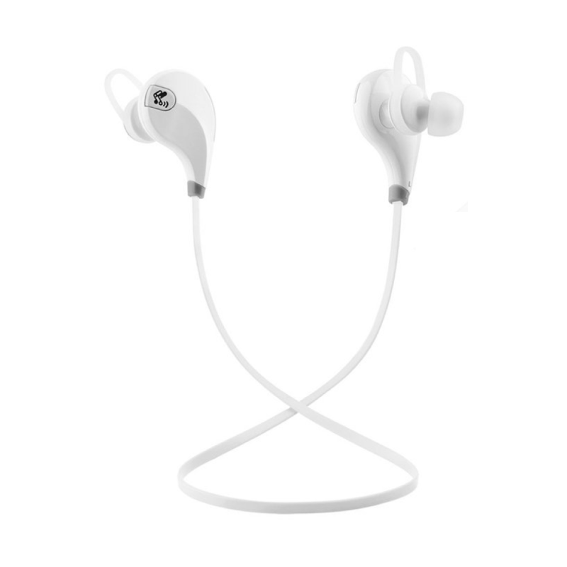 SoundPEATS Bluetooth Headset White Front View