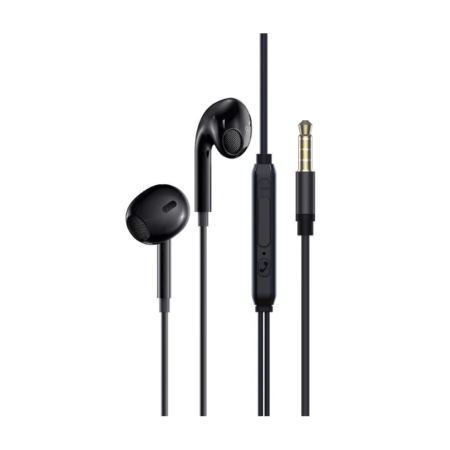 Promate Black Phonic Earphone Front View